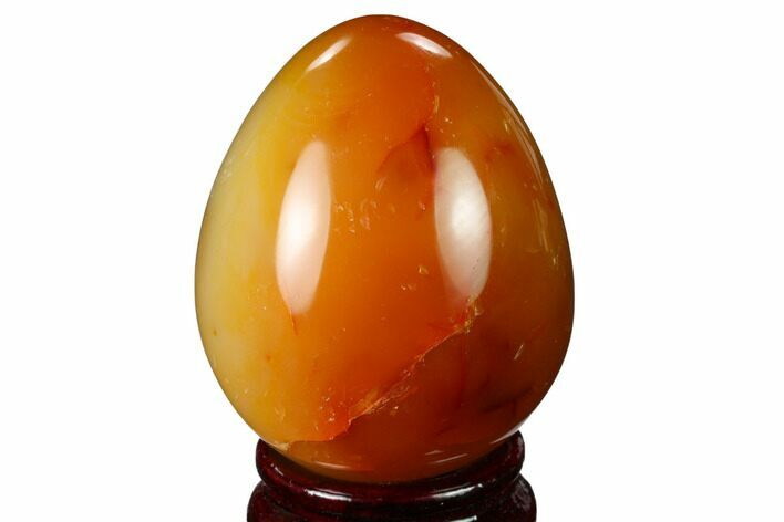 Colorful, Polished Carnelian Agate Egg - Madagascar #172713